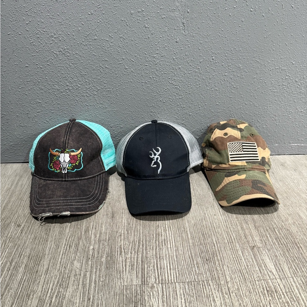 Browning Men's Black and Gray Logo Cap